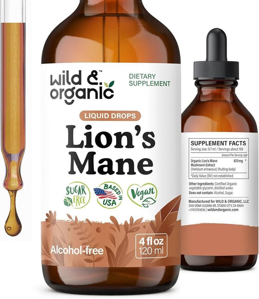 Wild & Organic Lion’s Mane Liquid Drops-“TENGO MUCHAS COSAS QUE HACER, PERO MI MENTE NO ESTÁ AL 100%