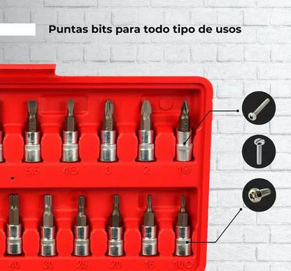 ToolMaster Pro 46:🧰🔧💪 Juego de Llaves de Vaso en Acero de Vanadio