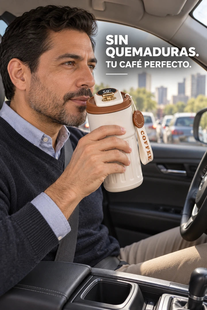 Termo inteligente 450 ml en automóvil