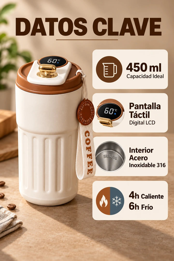 Termo inteligente 450 ml ficha de características